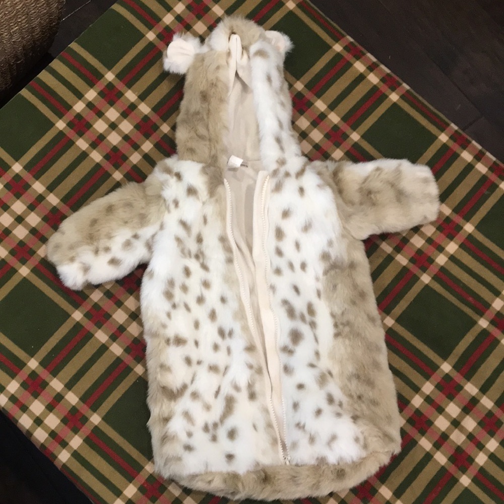 Restoration Hardware Luxe faux fur baby bunting